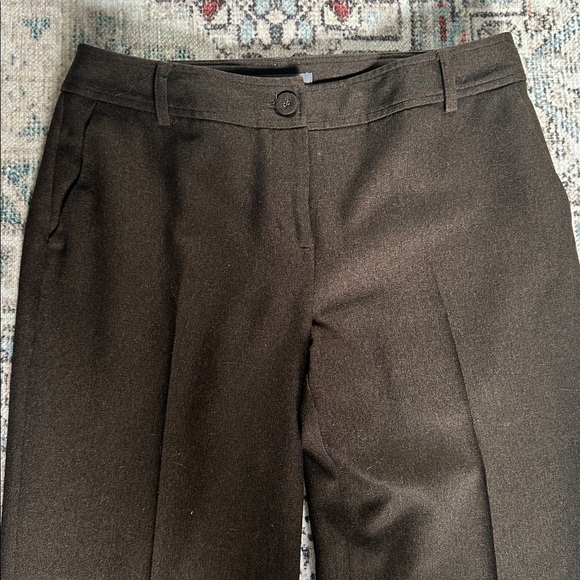ANNE TAYLOR WOOL BROWN DRESS PANTS - Picture 3 of 6